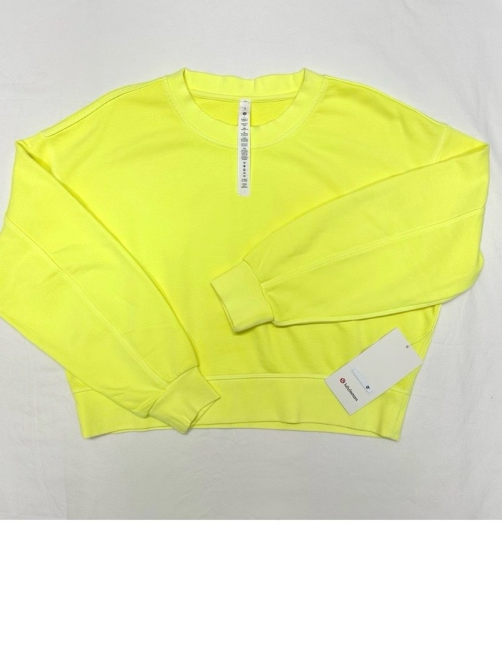 LULULEMON Rare🌟 Perfectly Oversized Cropped Crew Neon NWT🌟Size 6 - Picture 5 of 10